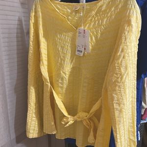 Uniqlo Hana Tajima Summer Tie Waist Blouse